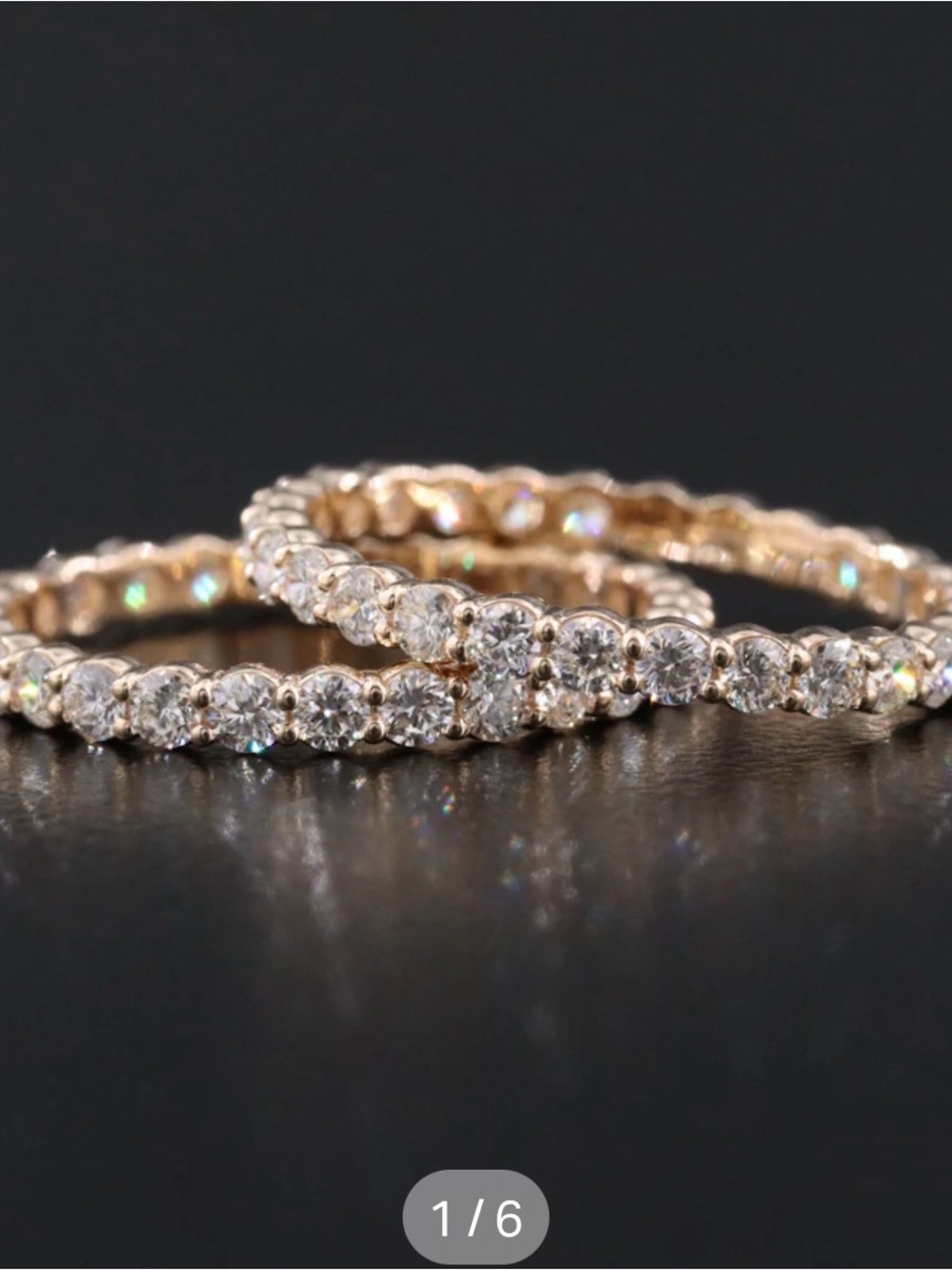 14K 1.62 CTW Diamond Eternity Stacking Bands